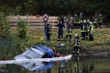 Einsatz BF Koeln PKW im See Koeln Esch P072